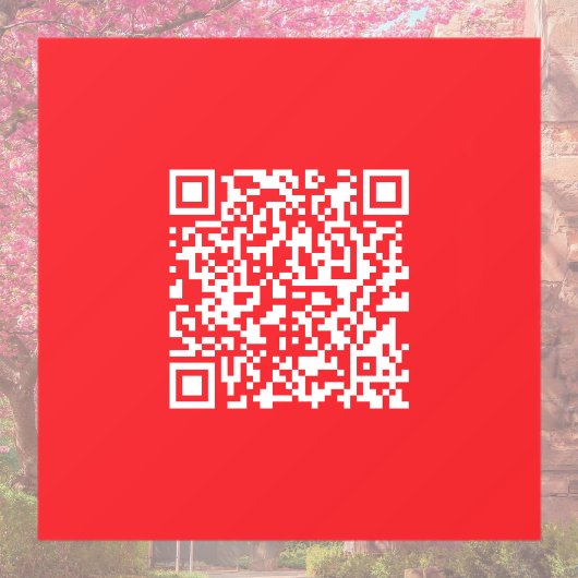 スキャン可能な赤（編集可能） QRコードの作成 ウィンドウサイン