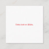 スキャン可能な赤(編集可能) QRコードの作成 エンクロージャーカード (裏面)