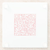 スキャン可能な赤（編集可能） QRコードの作成 ガラスコースター (裏面)