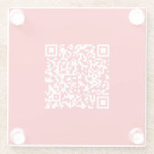 スキャン可能な赤（編集可能） QRコードの作成 ガラスコースター (裏面)