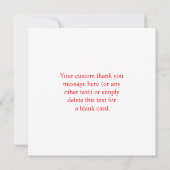 スキャン可能な赤(編集可能) QRコードの作成 サンキューカード (裏面)