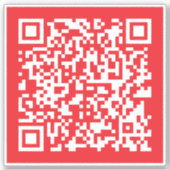 スキャン可能な赤（編集可能） QRコードの作成 シール (正面)