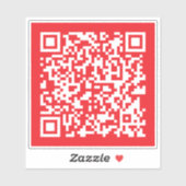 スキャン可能な赤（編集可能） QRコードの作成 シール (シート)