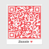 スキャン可能な赤（編集可能） QRコードの作成 シール (シート)