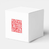 スキャン可能な赤（編集可能） QRコードの作成 フェイバーボックス (裏面サイド)