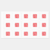 スキャン可能な赤（編集可能） QRコードの作成 ラベル (シート)