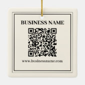 スキャン可能なBusiness用QRコードを即座に作成 セラミックオーナメント (裏面)