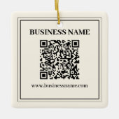 スキャン可能なBusiness用QRコードを即座に作成 セラミックオーナメント (正面)