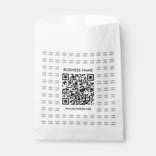 スキャン可能なQRコードとロゴのパターンを即座に作成 フェイバーバッグ (正面)