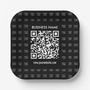 スキャン可能なQRコードとロゴパターンを即座に作成 ペーパープレート