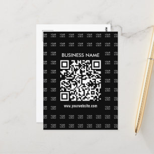 スキャン可能なQRコードとロゴパターンを即座に作成 ポストカード