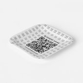 スキャン可能なQRコードとロゴパターンを瞬時に作成 ペーパープレート (傾斜あり)