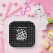 スキャン可能なQRコードとロゴパターンを瞬時に作成 ペーパープレート (パーティー)