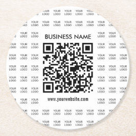 スキャン可能なQRコードとロゴパターンを瞬時に作成 ラウンドペーパーコースター