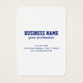 スキャン可能なQRコードの作成 | ネイビーブルー(編集可能) (裏面)