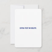 スキャン可能なQRコードの作成 | ネイビーブルー(編集可能) ノートカード (裏面)