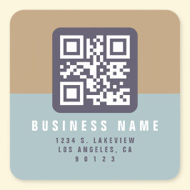 スキャン可能なQRコードの作成 | モダン差出人住所 スクエアシール