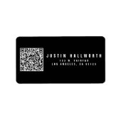 スキャン可能なQRコードの作成 |モダン差出人住所 ラベル (正面)