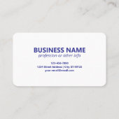 スキャン可能なQRコードの作成 | 編集可能ダークブルー 名刺 (裏面)