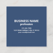 スキャン可能なQRコードの作成 | 色あせたネイビーブルー スクエア名刺 (裏面)