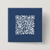 スキャン可能なQRコードの作成 | 色あせたネイビーブルー 缶バッジ (正面)