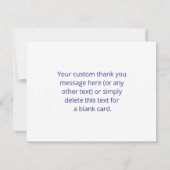 スキャン可能なQRコードを作成 | 編集可能なダークブルー サンキューカード (裏面)