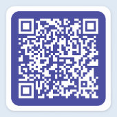 スキャン可能なQRコードを作成 | 編集可能な濃い青 スクエアシール