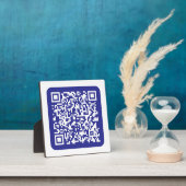 スキャン可能なQRコードを作成 | 編集可能な濃い青 フォトプラーク (インサイチュ)