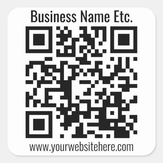 スキャン可能なQRコードを即座に作成 スクエアシール (正面)