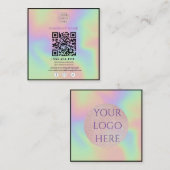 スキャン可能なQRコードソーシャルメディアの名刺 スクエア名刺 (正面/裏面)