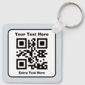 スキャン可能なQRコードテンプレート(編集可能文字付き) キーホルダー (裏面)