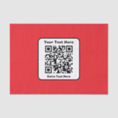 スキャン可能なQRコードテンプレート(編集可能文字付き) 薄葉紙 (正面)