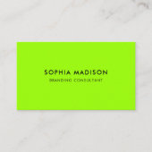 スキャン可能なQRコードミニマリストグリーン 名刺 (正面)