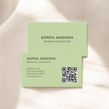 スキャン可能なQRコードミニマリストグリーン
