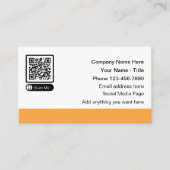 スキャン可能なQRコード促進名刺 コーリングカード (正面)