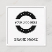 スキャン可能なQRコーモダンドデジタル白黒 スクエア名刺 (正面)