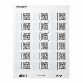 スキャン可能なQRバーコード ラベル (フルシート)