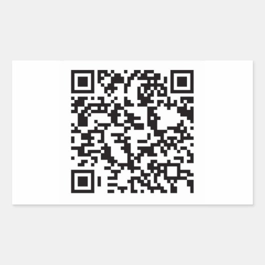 スキャン可能なQRバーコード 長方形シール (正面)