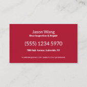 スキャン可能なQR空調HVAC 名刺 (裏面)