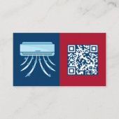 スキャン可能なQR空調HVAC 名刺 (正面)