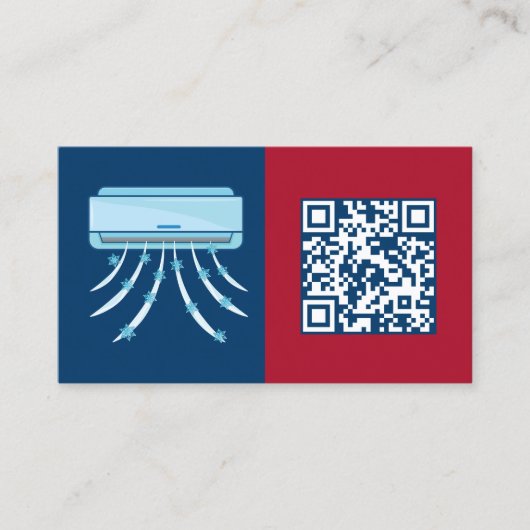 スキャン可能なQR空調HVAC 名刺 (正面)