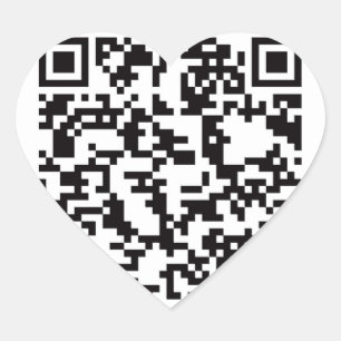 スキャン可能QRのバーコード ハートシール
