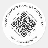 スキャン可能QRコード事業会社ホワモダンイト ラウンドシール (正面)