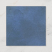 スキャンQRコードRSVPステンドブルーとハート結婚ズ エンクロージャーカード (裏面)