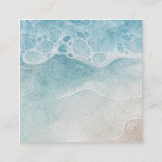 スキャンQRコードRSVPビーチ結婚式挿入 エンクロージャーカード (裏面)