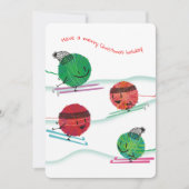 スキヤーン編み物針クロチェットクリスマスカード シーズンカード (正面)