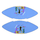 スキュおもしろいーバダイバーと魚海生物アニメ アメリカンフットボール (パネル)