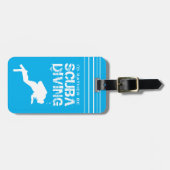 スキュおもしろいーバ・ダイバーの旅行手荷物タグ ラゲッジタグ (正面横)