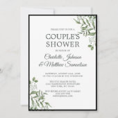 スキュレントユーカリ葉婚約パーティ 招待状 (正面)