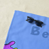 スキューバおもしろいダイバーと魚のフレンドリーマンガ用タオル ビーチタオル (インサイチュ)